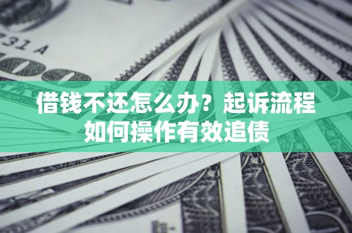 北京借钱不还怎么办？起诉流程如何操作有效追债