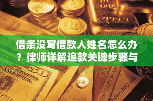 北京借条没写借款人姓名怎么办？律师详解追款关键步骤与证据链构建
