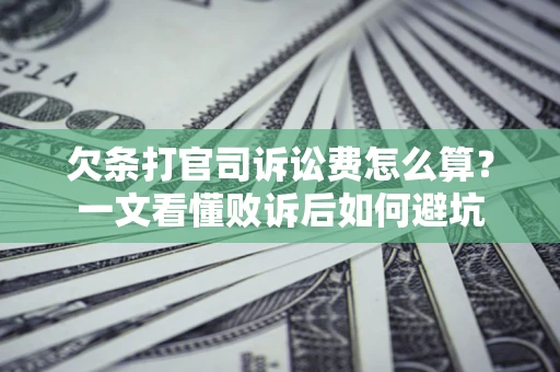 北京欠条打官司诉讼费怎么算？一文看懂败诉后如何避坑